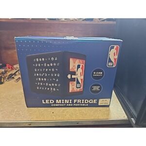 NEW NBA LED Mini Fridge 9-Can 6 Liter Capacity Compact Portable Lightweight